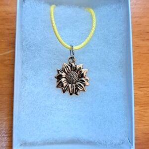 Light Gold Sunflower Necklace